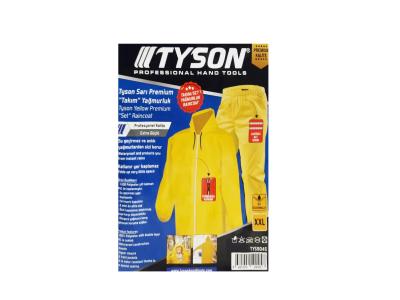 TYSON PREMIUM TAKIM YAĞMURLUK SARI(FERMUARLI)